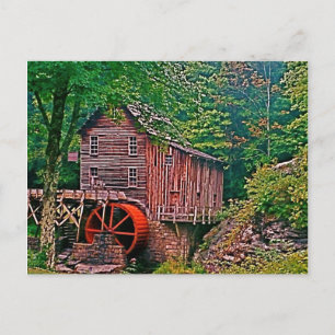 Glade Creek Grist Mill Post Card Postkarte