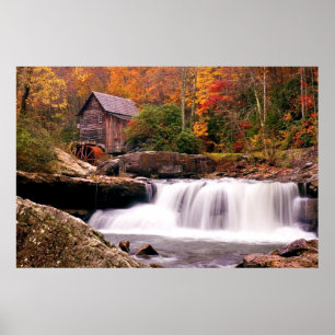 Glade Creek Grist Mill Poster