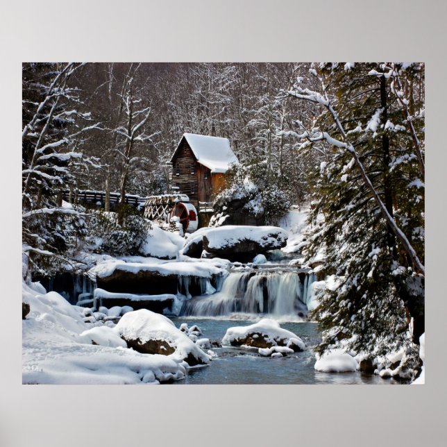 Glade Creek Gristmill winter 2010 Poster (Vorne)