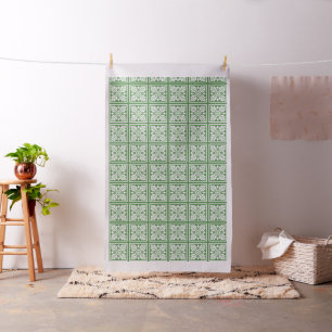 Glade Green Acorn und Leaf Tile Design Stoff