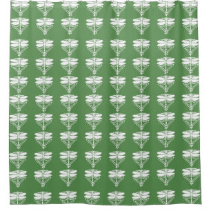Glade Green Arts and Crafts Dragonflies Duschvorhang