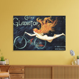 Gladiator Cycles, Vintager Viktorianischer Jugends Leinwanddruck