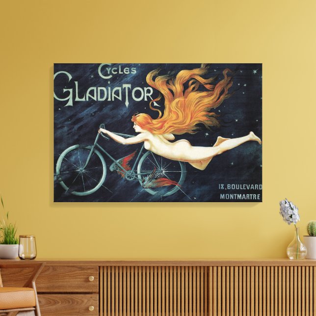 Gladiator Cycles, Vintager Viktorianischer Jugends Leinwanddruck (Insitu (Wohnzimmer))