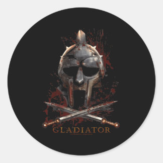 Gladiator Helmet Runder Aufkleber