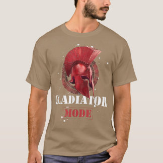 Gladiator Mode Spartan Helmet Red Workout Motivat T-Shirt