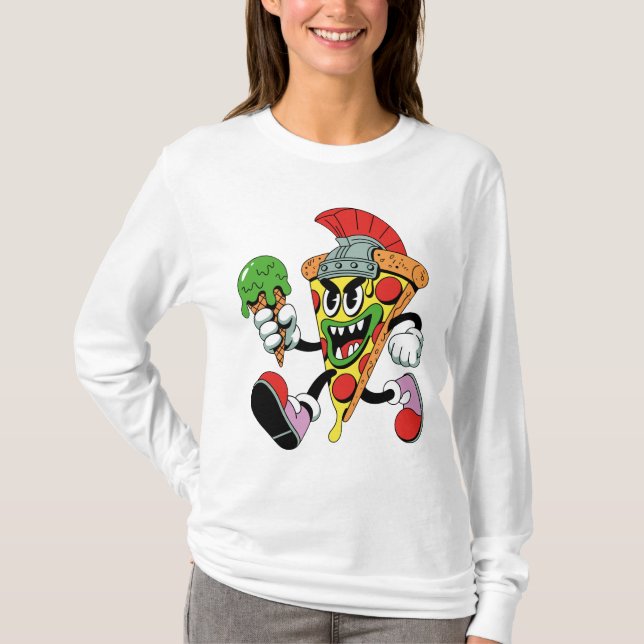 Gladiator Pizza Slice T-Shirt (Vorderseite)