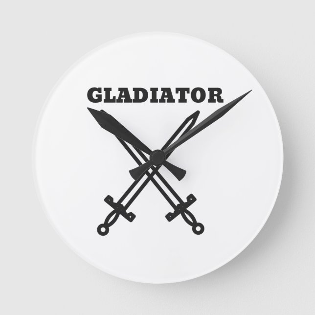 Gladiator Runde Wanduhr (Vorderseite)