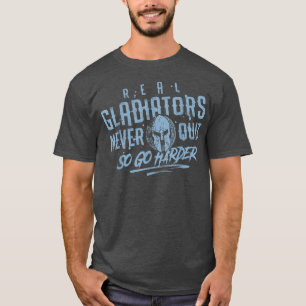 Gladiator Workout Motivation Gym Fitness Mixed Mar T-Shirt