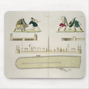 Gladiatoren und ein Plan des Zirkusses von Mousepad