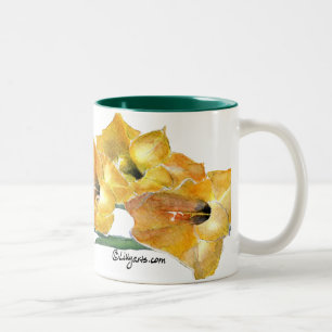 Gladiola Watercolor-Malerei-Tasse Zweifarbige Tasse