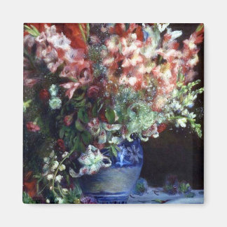 Gladiolas in einer Vase von Pierre Auguste Renoir Magnet