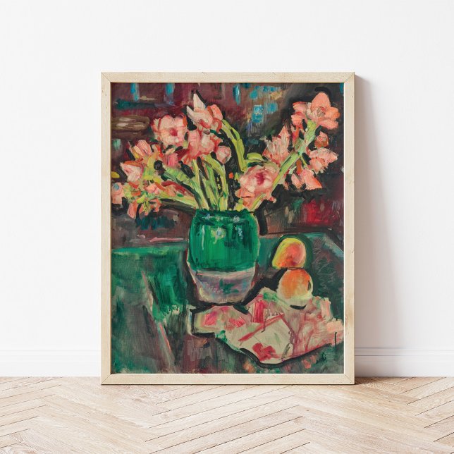 Gladioli in einer grünen Vase | George Leslie Hunt Poster (Von Creator hochgeladen)