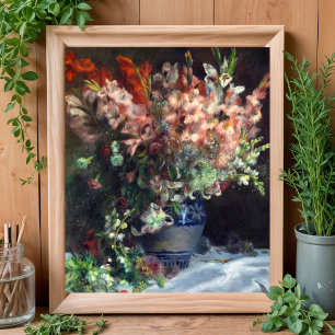 Gladioli in einer Vase von Auguste Renoir Art Poster