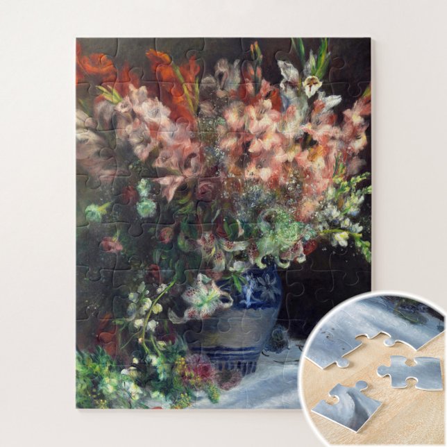 Gladioli in einer Vase von Auguste Renoir Art Puzzle (Von Creator hochgeladen)