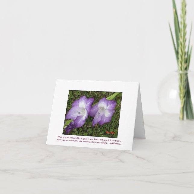 Gladioli Karte (Vorderseite)