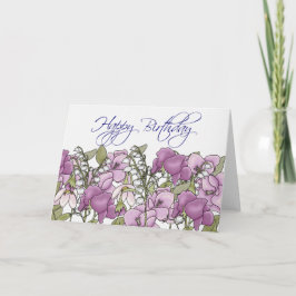 Gladiolus Birthday Card Karte