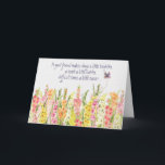 Gladiolus Border Birthday for Friend Karte<br><div class="desc">Aquarellfarbener Gladiolus-Blumenrand mit einem Schmetterling auf weich weißer Textur zum Geburtstag eines Freundes. Text ist bearbeitbar.</div>