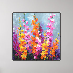 Gladiolus Glow Abstrakter Floraler Leinwand