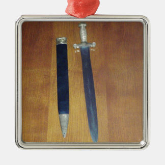 Gladius-Muster-Schwert Silbernes Ornament
