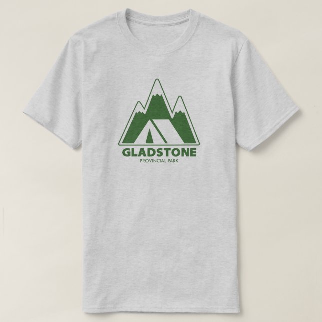 Gladstone Provincial Park Berge Camping T-Shirt (Design vorne)