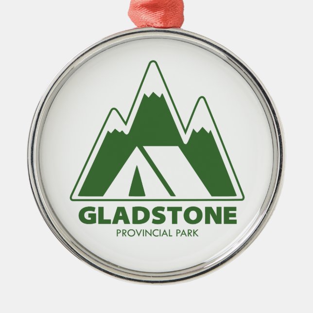 Gladstone Provincial Park Mountains Camping Ornament Aus Metall (Vorne)