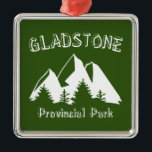 Gladstone Provinzpark Ornament Aus Metall<br><div class="desc">Das Gladstone Provincial Park liegt am beliebten Christina-See und ist umgeben vom atemberaubenden Monashee-Gebirge. Freuen Sie sich auf das Camping,  das Schwimmen und das Bootsfahren. Der Park bietet 48 km selbstgeführte Wanderwege sowie Hinterland-Reitwege.</div>