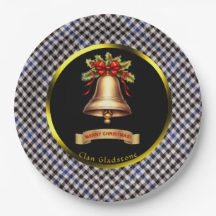 Gladstone Tartan Personalisierte Weihnachten Pappteller
