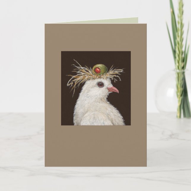 Gladys die Taubenkarte Karte (Vorderseite)