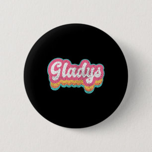 Gladys Vorname Mädchen Vintage 70er 80er Personali Button