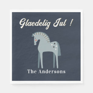 Glædelig Jul   Frohe Weihnachten auf Dänisch Serviette