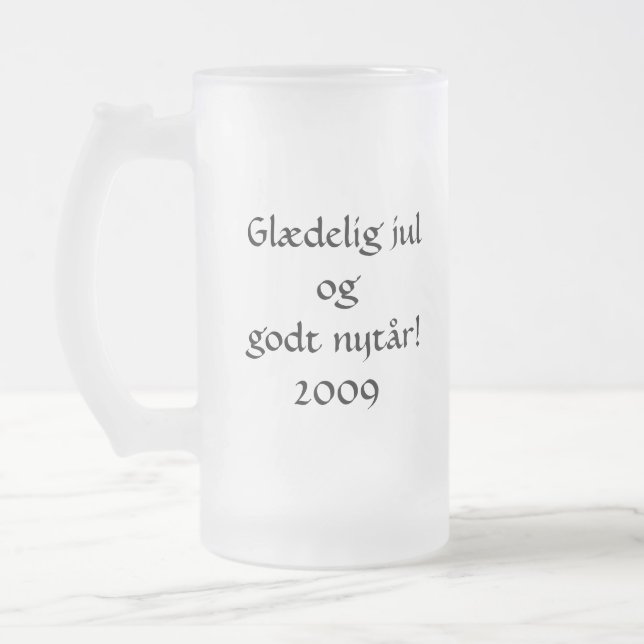Glædelig Jul og Godt Nytår! Mattglas Bierglas (Links)