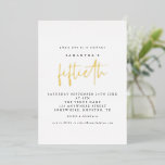 Glam 50. Geburtstagsparty Skript White Real Folieneinladung<br><div class="desc">Glam 50. Geburtstag Party Skript White. Echte Folie für fünfzig in Gold,  Rose Gold oder Silber für eine klassische Touch. Fünfzig ist Set in einem modernen Stil der Handschrift. Personalisieren Sie einfach die Erholung des Textes auf Ihren eigenen.</div>