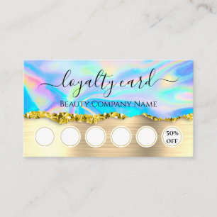 Glam Abstrakt Imitats Holographic Loyalty Card Visitenkarte