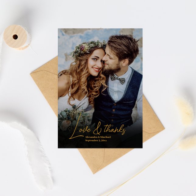 Glam Art Deco Black Gatsby 1920s Style Wedding Dankeskarte (Von Creator hochgeladen)