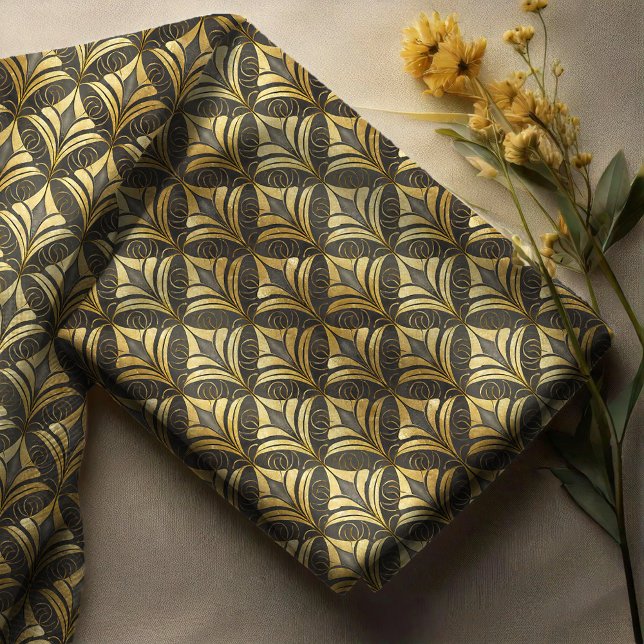 Glam Art Deco Black Gold ID1033 Stoff (Von Creator hochgeladen)
