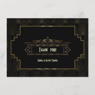 Glam Art Deco Great Gatsby Hochzeit Danke