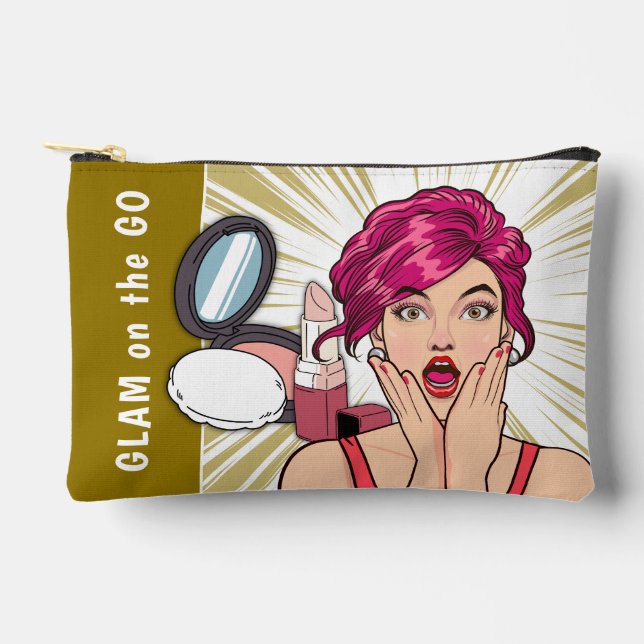 Glam auf der Go Makeup-Tasche Zubehörtasche (Vorderseite)