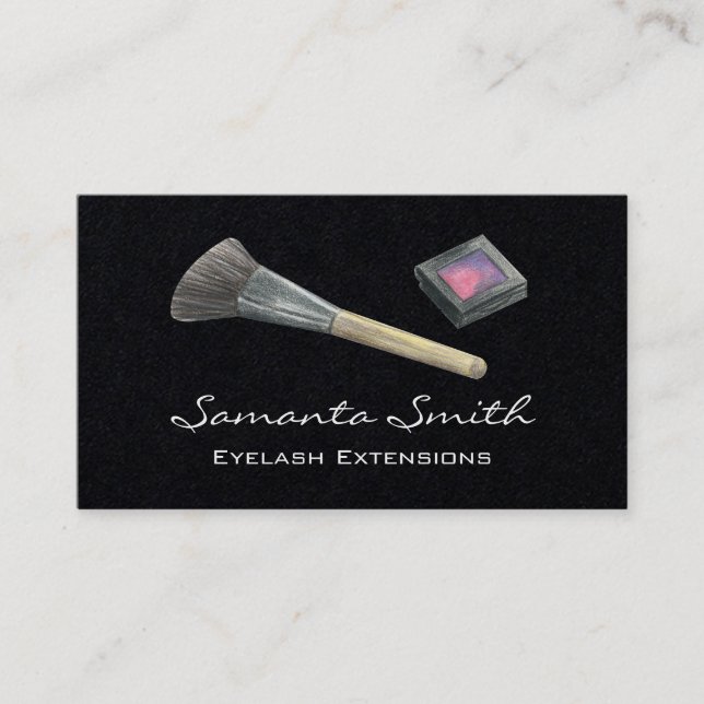Glam Beauty Makeup Artist Eyelashes & Lips Busines Visitenkarte (Vorderseite)