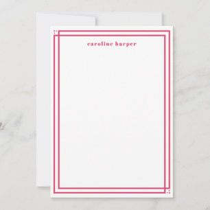 Glam Benutzerdefinierter Name Rosa Personalisiert Mitteilungskarte