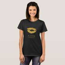Glam Black Gold Glitzer Big Lips Make-Artist