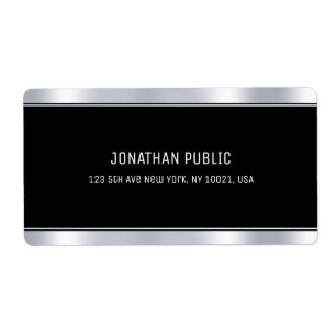 Glam Black Silver Elegante Vorlage Moderne Lieferu