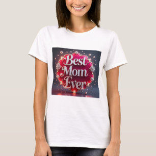 Glam Bling Silver Gold Beste Mama je T-Shirt