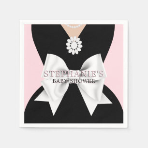 Glam Blush Rosa Fancy Thema Baby Shower Serviette