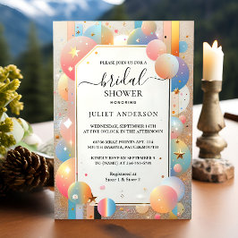 Glam Bright Pastel Ombre Glitzer Brautparty Einladung