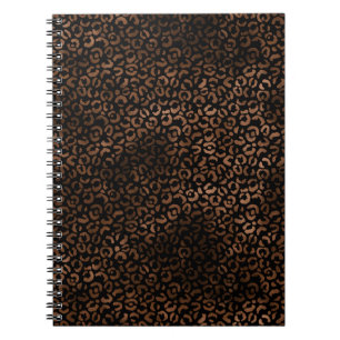 Glam Brown Black Leopard Print Notizblock