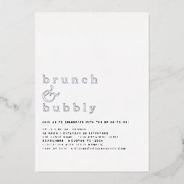 Glam Brunch Bubbly Brautparty Real Folieneinladung