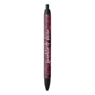 Glam-Burgund-Leopard-Druck Kugelschreiber