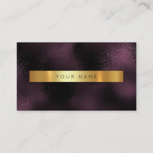 Glam Burgundy Noir Gold Marble Vip Business Card Visitenkarte