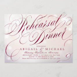 Glam burgundy Vintag Kalligraphie Probe Dinner Einladung