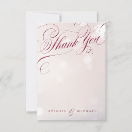 Glam burgundy Vintage Kalligraphie danke Ihnen